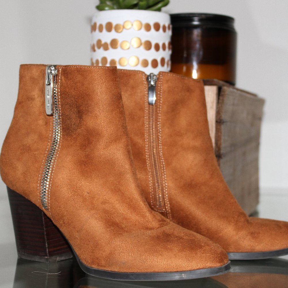 Nine West Neva Bootie - Brown Suede - Women's 7M